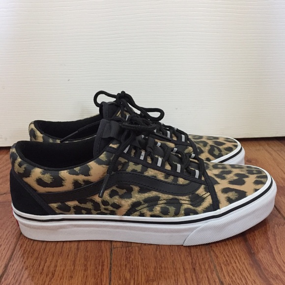 vans old skool with leopard print